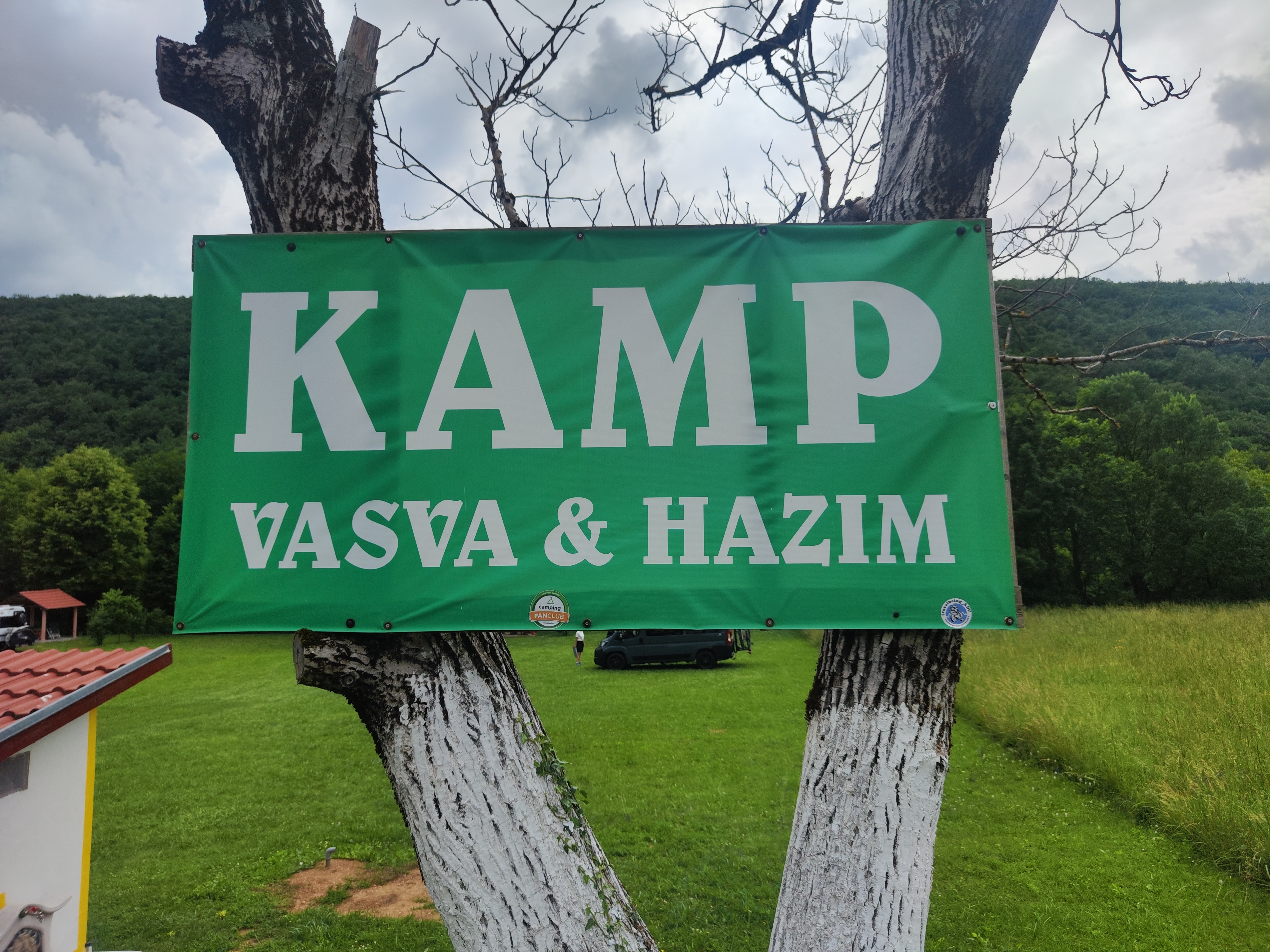 Camping with electric hook